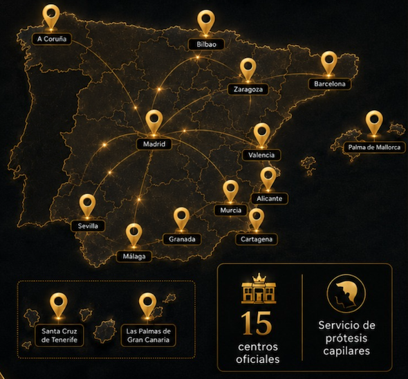 Mapa de distribuidores oficiales CAPILPROMAX en España